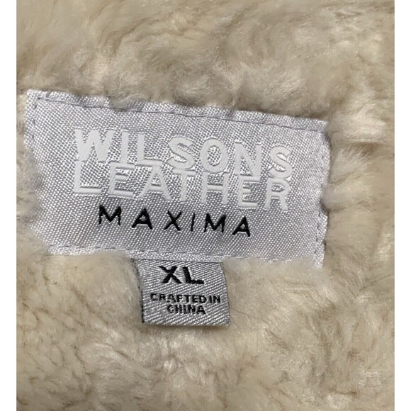 Vintage Wilsons Maxima Women Jacket XL Orange Zip Front Faux Fur Penny Lane Flaw - Picture 11 of 16